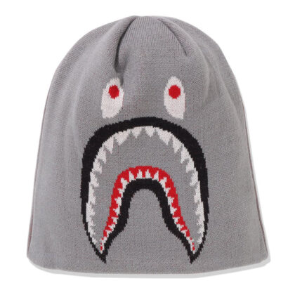 BAPE 2ND Shark Knit Cap Grey