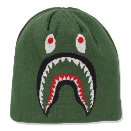 BAPE 2ND Shark Knit Cap Green