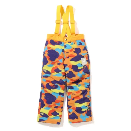 BAPE Grid Camo Suspenders Pants Kids