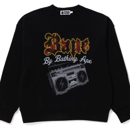 BAPE Boom Box Crewneck Black