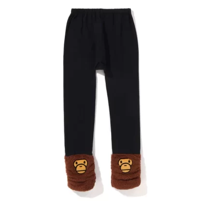 BAPE Baby Milo Boa Leggings Brown