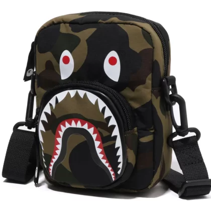 BAPE 1st Camo Shark Mini Bag Green