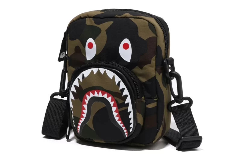 BAPE 1st Camo Shark Mini Bag Green