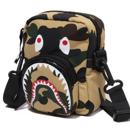 BAPE 1st Camo Shark Mini Bag Yellow