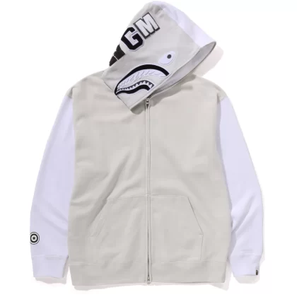 BAPE Shark Full Zip Hoodie #1 White