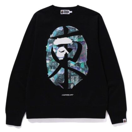 BAPE Neon Tokyo Crewneck Black