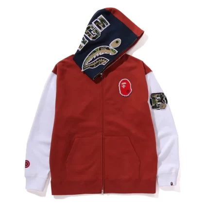 BAPE Shark Full Zip Hoodie France Patch