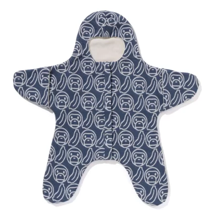 BAPE Banana Milo Knit Jacquard Coverall Baby Blue