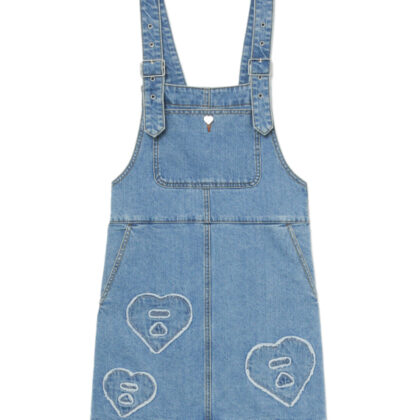 BAPE Moonface Logo Patch Denim Overall Dress