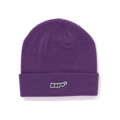 BAPE Patch Knit Cap Purple