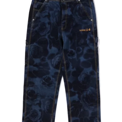 BAPE Floral Camo Jacquard Relaxed Fit 13OZ Denim