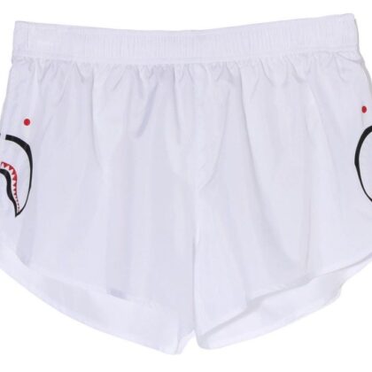 BAPE Shark Running Shorts Ladies White