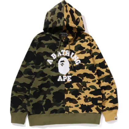 BAPE 1st Camo Pullover Hoodie Green/Yellow