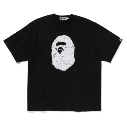 BAPE Heavy Washed Ape Head Relax Tee Black
