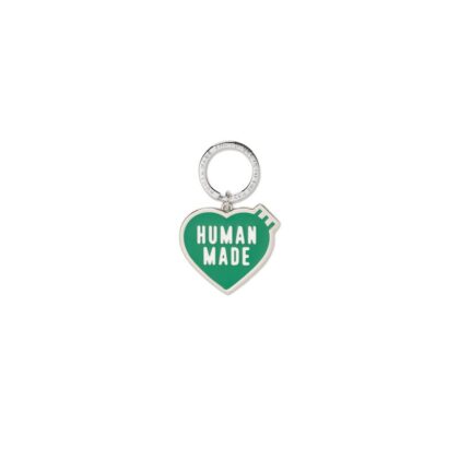 HUMAN MADE Heart Keyring Logo Green