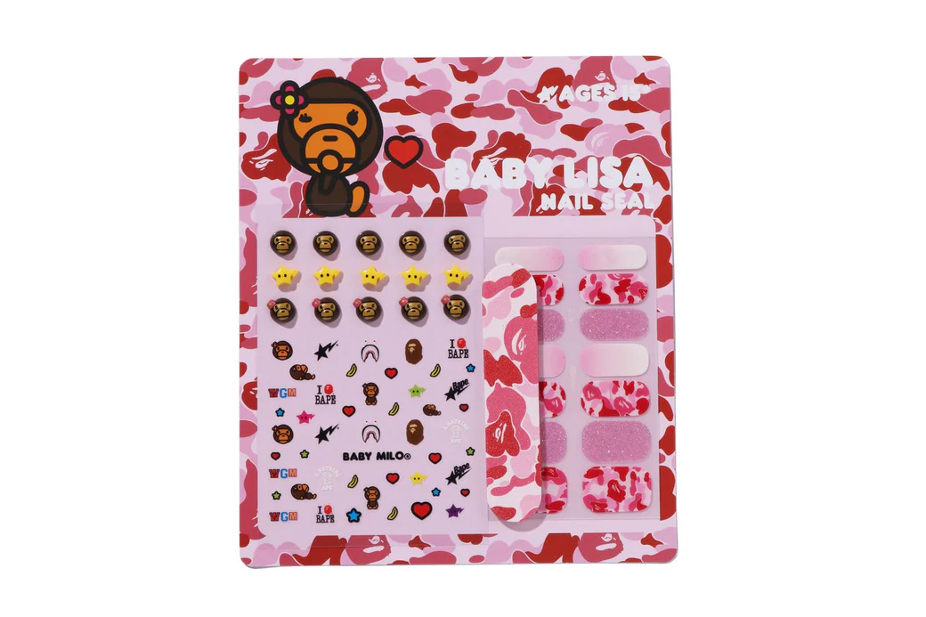 BAPE Baby Lisa Nail Seal Set Pink