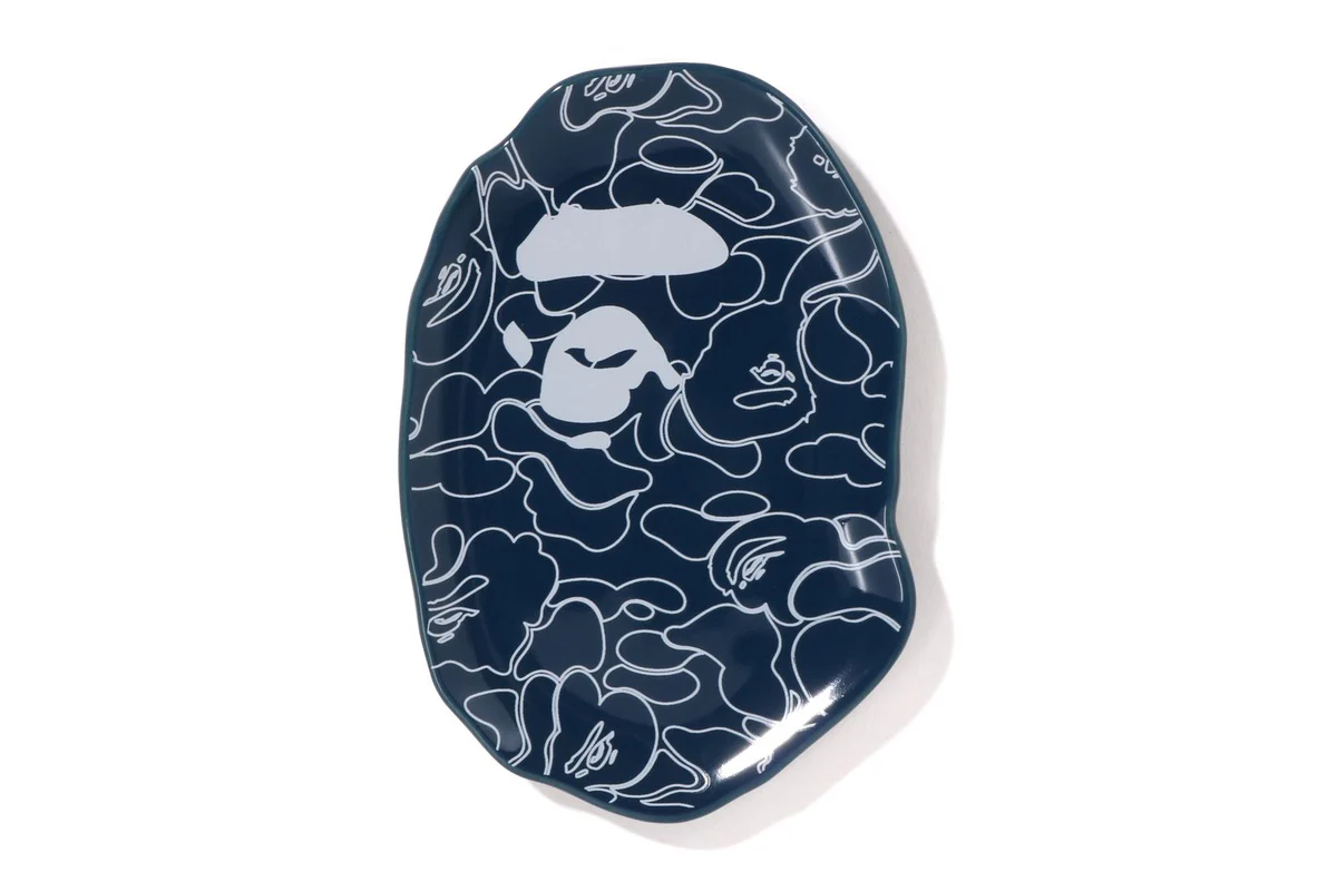 BAPE Ape Head Small Plate Two Piece Set Blue - Imagen 2