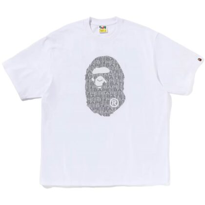 BAPE Lux Sport Pattern Ape Head Relaxed Fit White